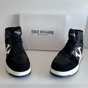 True Religion Brand Jeans Mateo Sneaker Hightop Mens 13 Black & White Hip Style